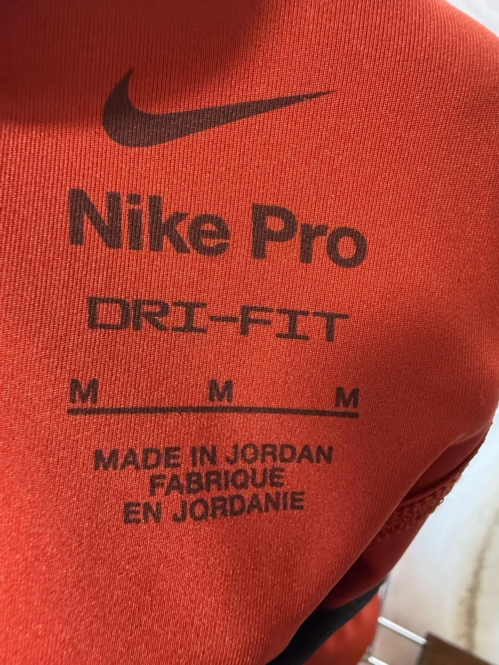Nike Pro Red Girls' Compression Shorts with Black Waistband